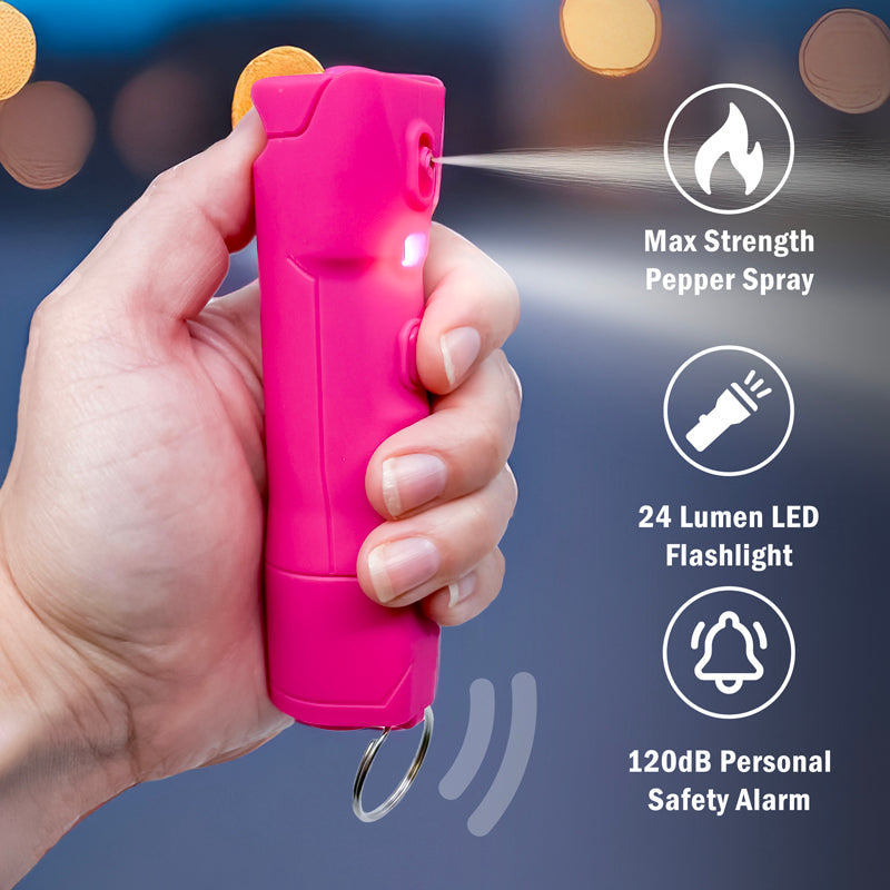Defy 3-in-1 Pepper Spray With Alarm & Flashlight | Giftbox