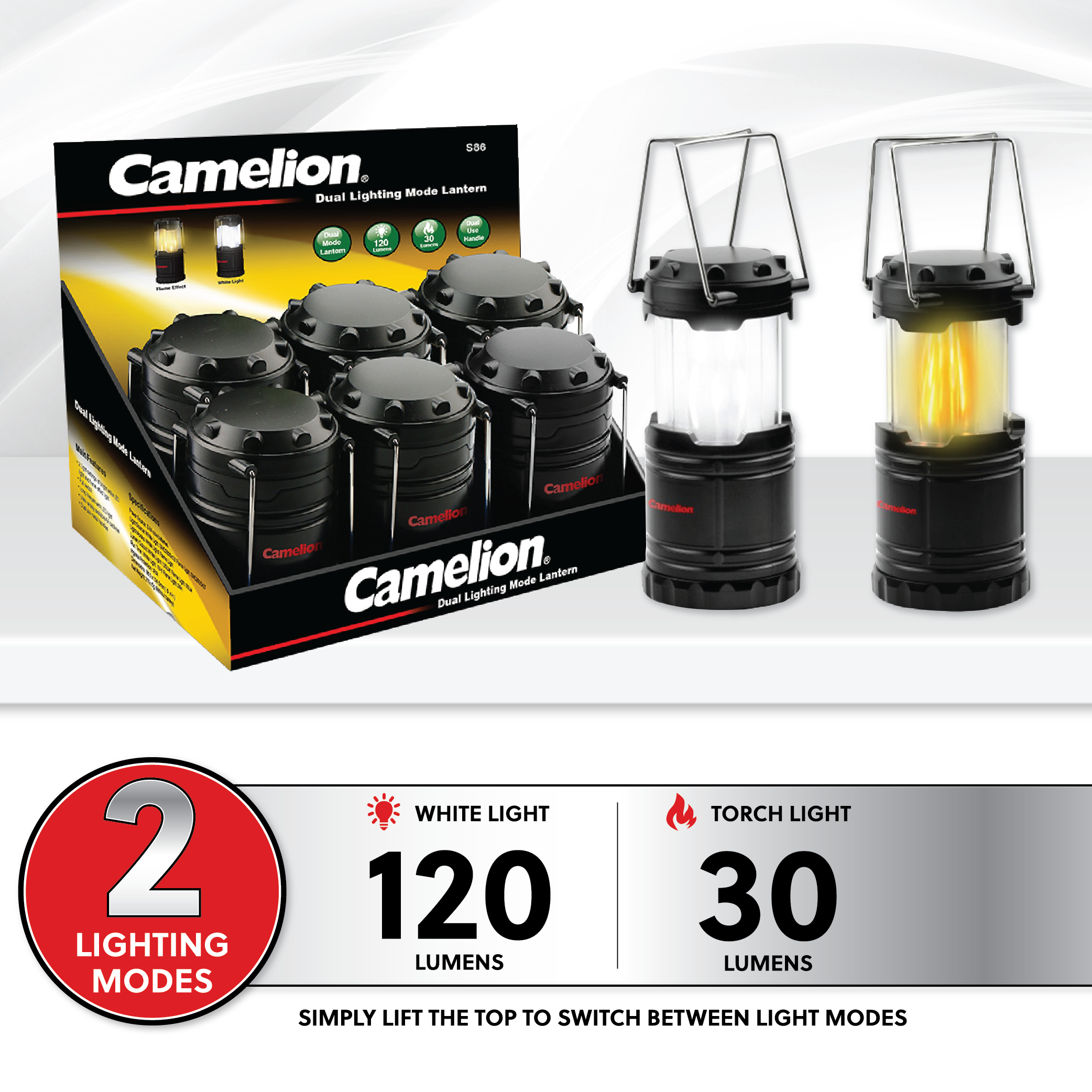 Camelion S86 Dual Lantern Display of 6