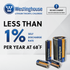 Westinghouse ER34615 D size 3.6V Lithium Primary Battery for Specialized Devices - Non Rechargeable