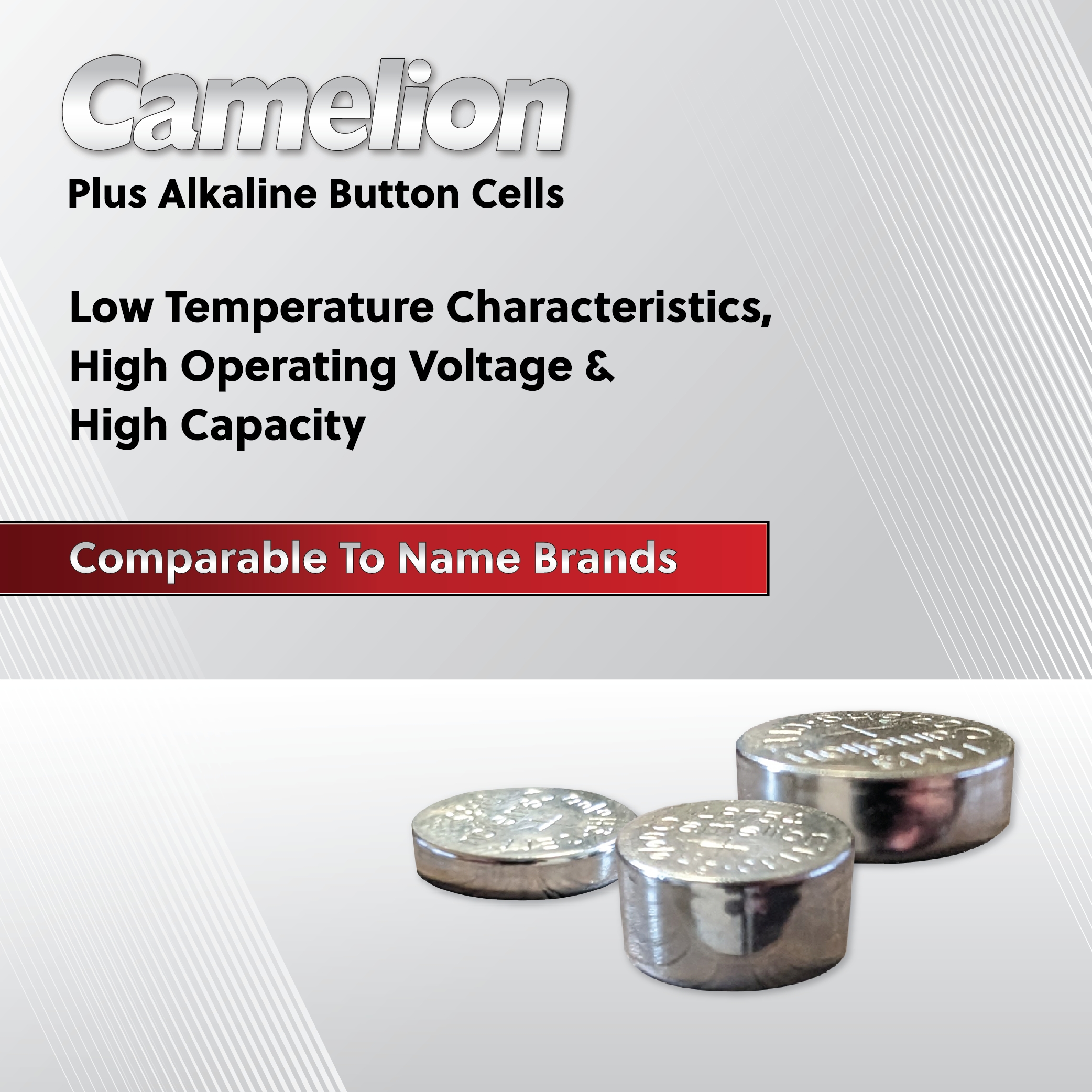 Camelion AG12 / 385 / LR43 1.5V Alkaline Button Cell Battery (Two Packaging Options)