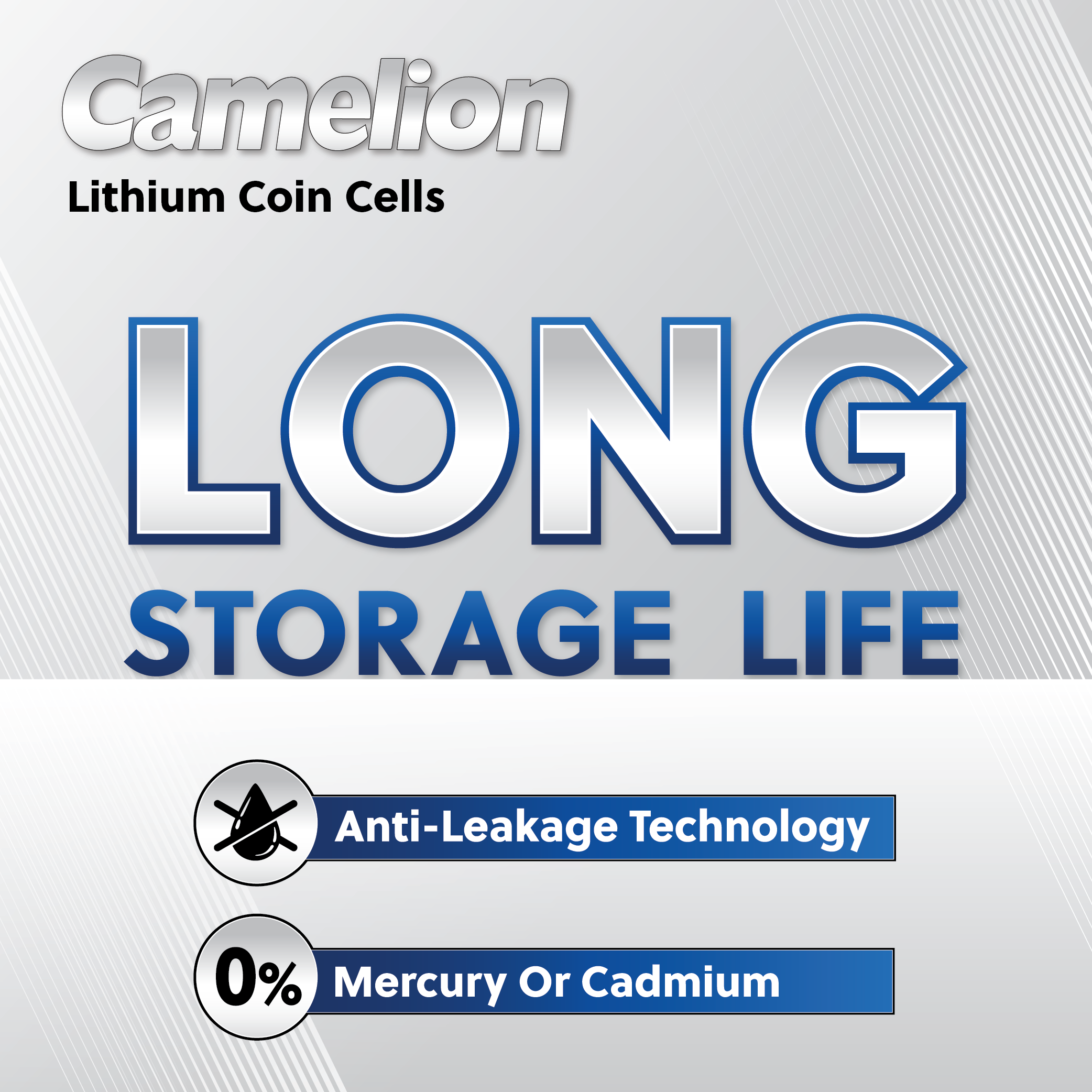 Camelion CR2450 3V Lithium Primary Coin Cell Battery (Three Packaging Options) - Non Rechargeable