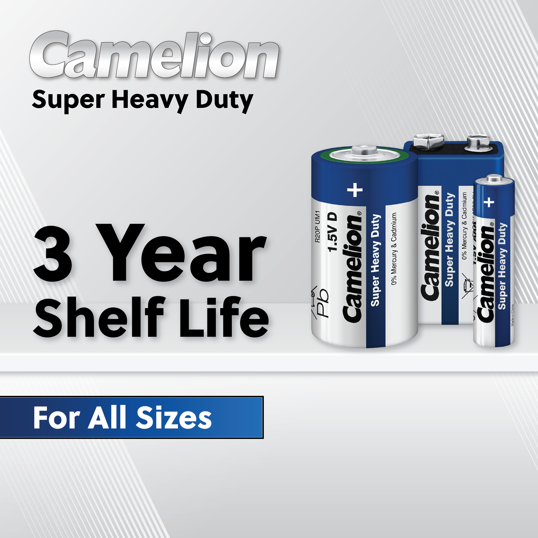 Camelion D Super Heavy Duty 2pk