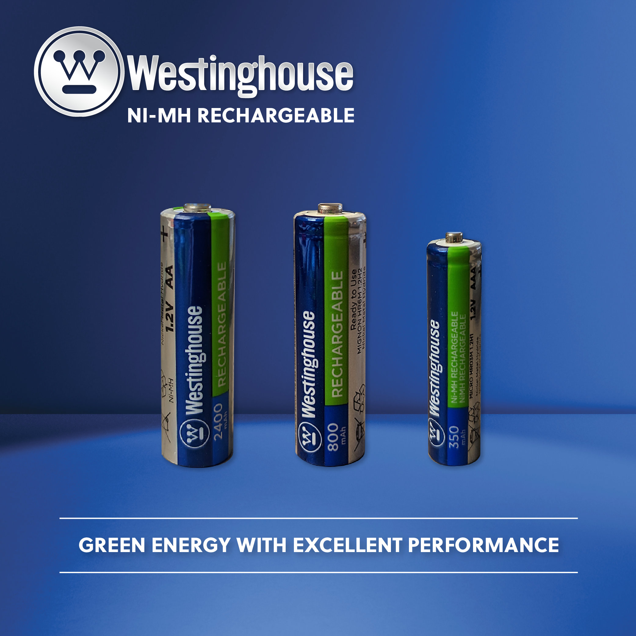 Westinghouse NiMh AA 800mAh Cardboard Box of 8