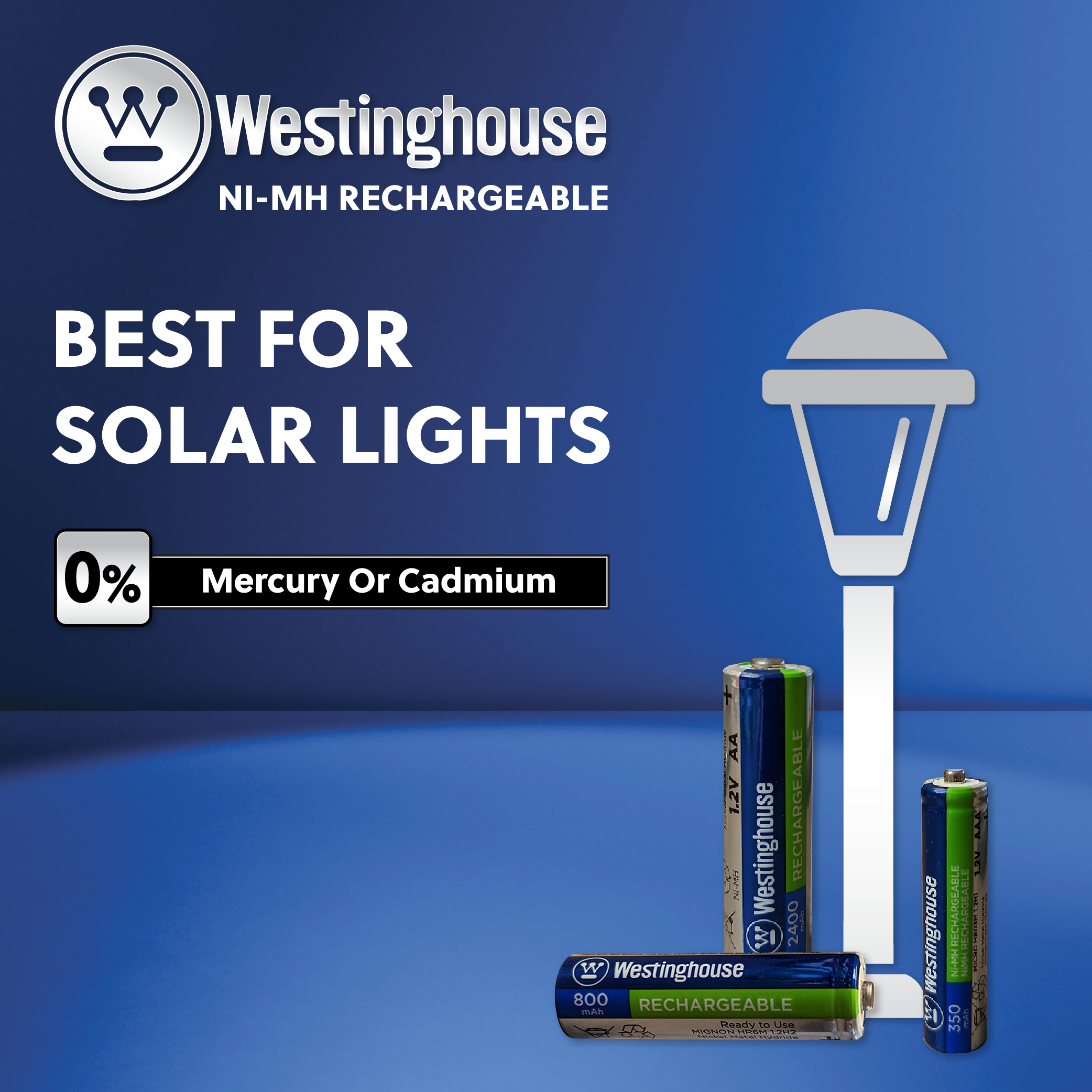 Westinghouse NiMh AA 800mAh Cardboard Box of 8