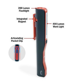 Maximus | Dual COB LED Pocket Clip Work Light & Flashlight Display of 12