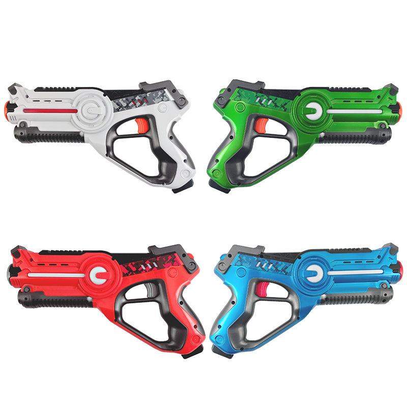 4 Packs Rechargeable Laser Tag Guns Set with Receivers Outdoor Toys for  Kids 