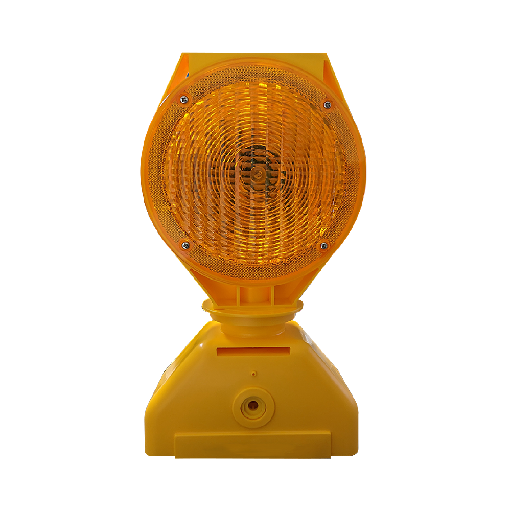 Solar Powered Amber LED Barricade Light 3-Way With 2 Nickel Metal Hydride Rechargeable Batteries