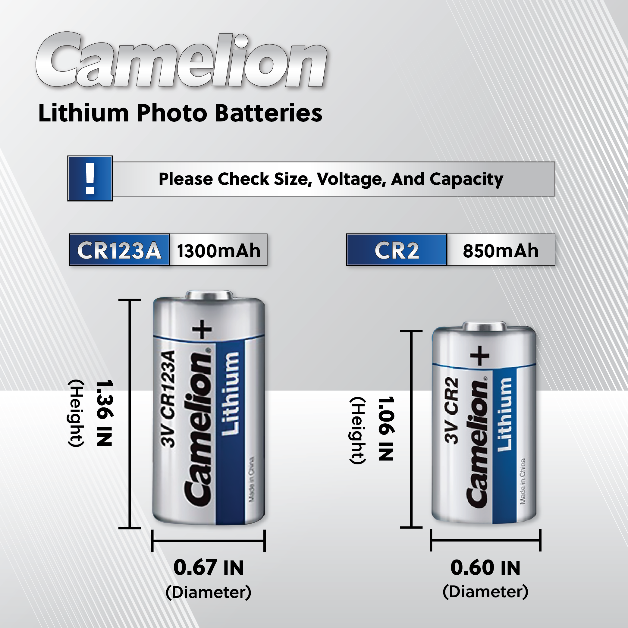 Batería Camelion 3V CR123A – TJ ELECTRONICA, Electronica en general
