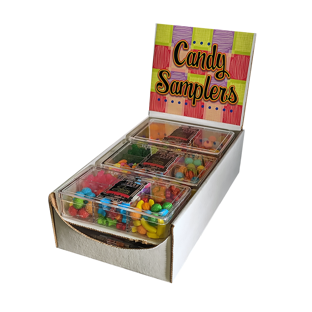 Candy Sampler in Crystal Boxes Display of 6