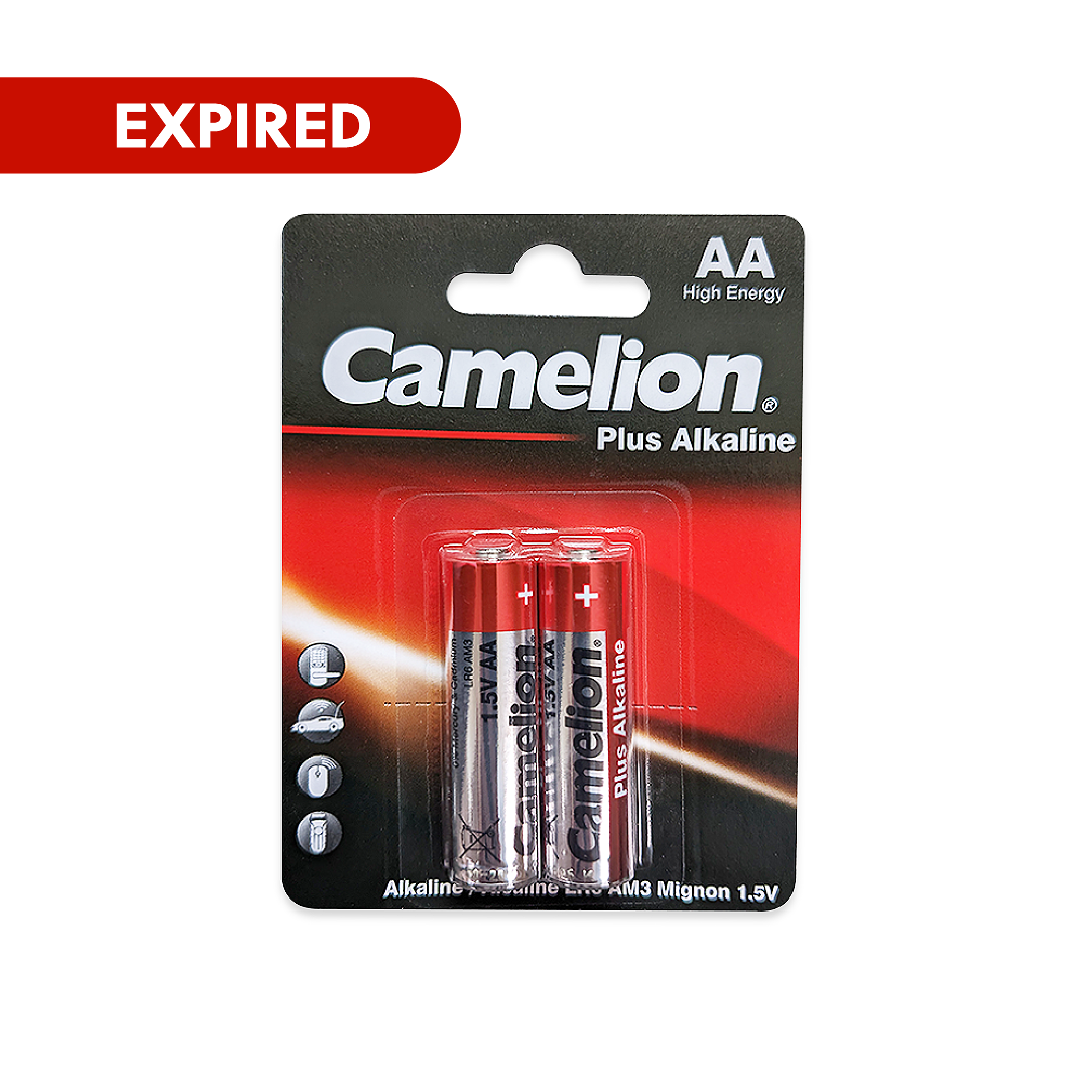 EXPIRED 10/24: Camelion AA Plus Alkaline Blister Pack of 2
