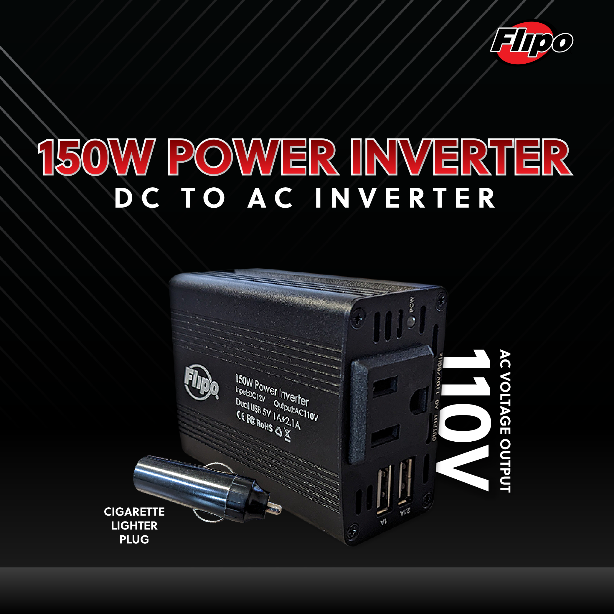 Flipo 150W Power Inverter