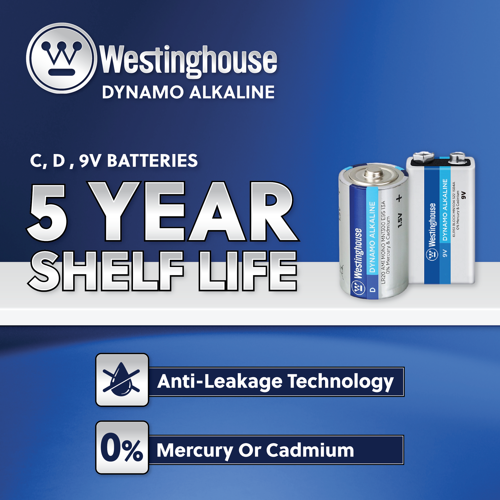 Energy Products WES-LR14-BP2 Westinghouse C Alkaline 2 Pack