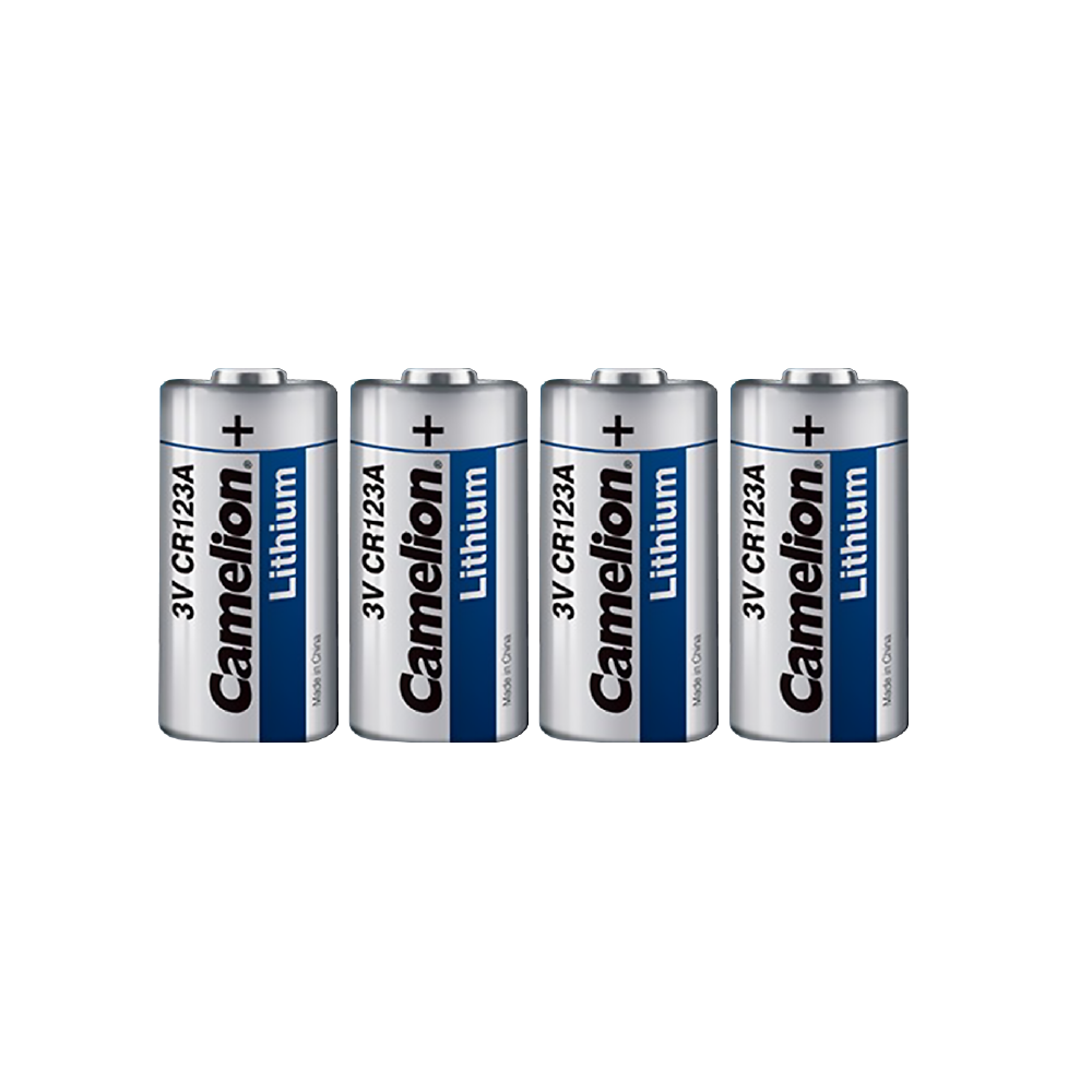 Camelion CR123A 3V Lithium Primary - Non Rechargeable - Shrink Wrap 4Pk