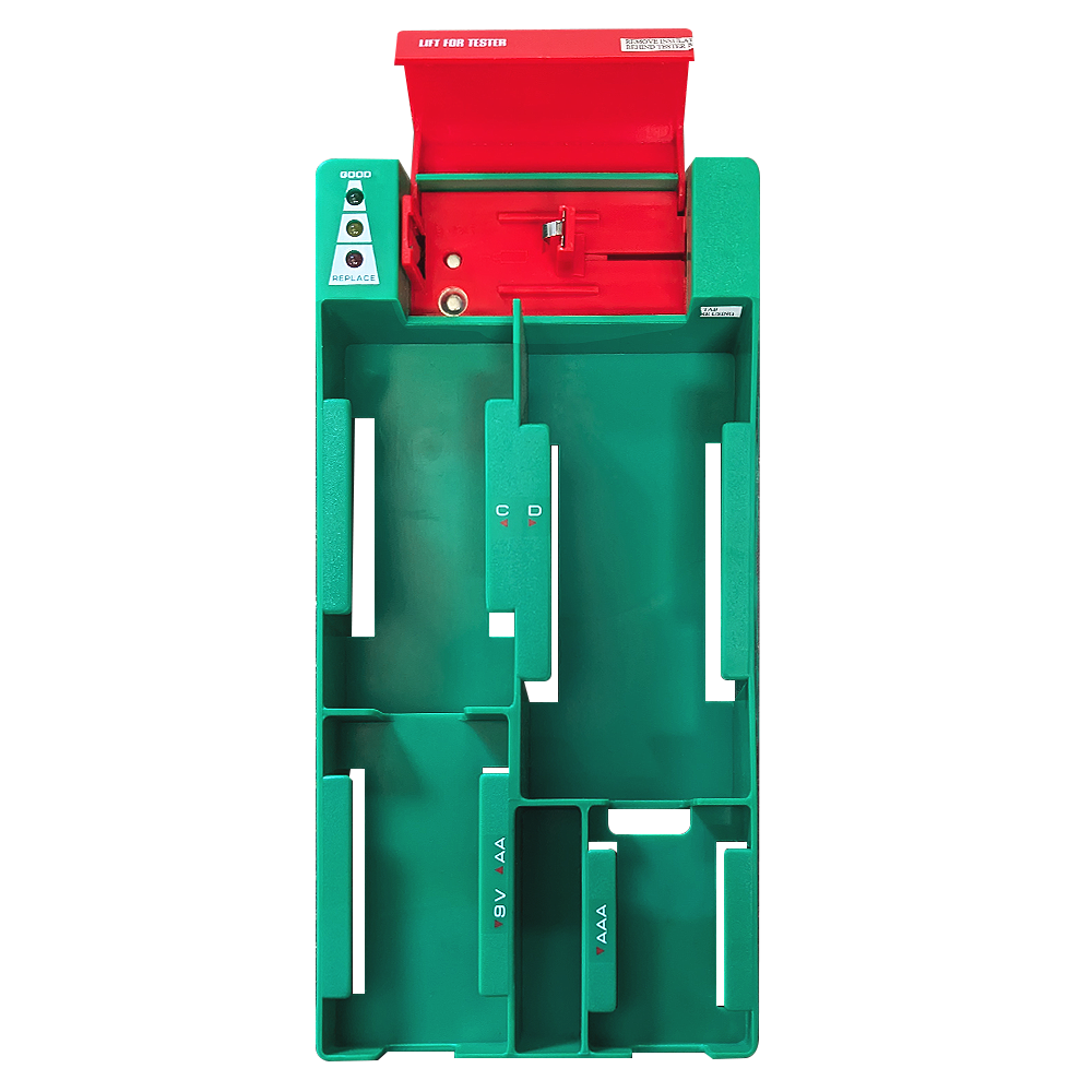 EMPTY Generic Battery Storage Holder with Built-in Battery Tester (Holds 22 Batteries)