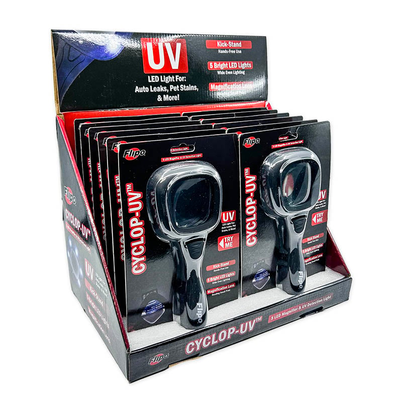 Cyclop-UV™ 5 LED Magnifier & UV Detection Light – 12-Piece Display