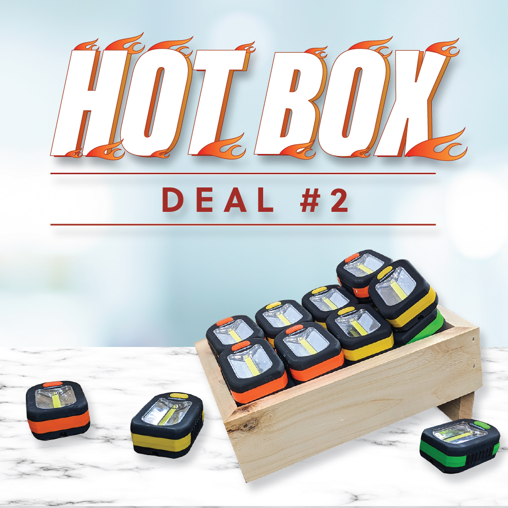 Hot Box Deal #2 - (24) 3 Watt COB + 3 LED Magnetic Work Light w/ Kickstand