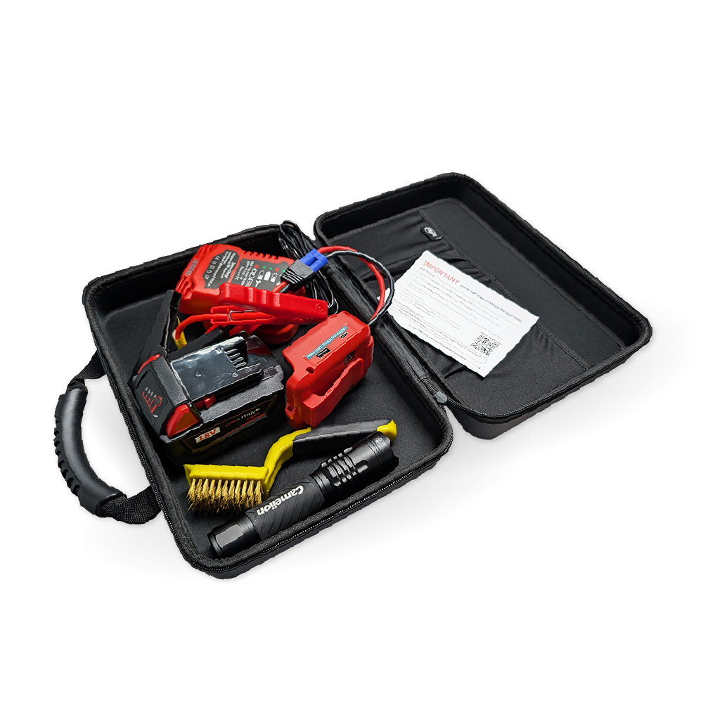 IP POWER Rapid Amp Charger / Jump Starter LARGE Kit | Compatible with Milwaukee 18V Li-ion Battery