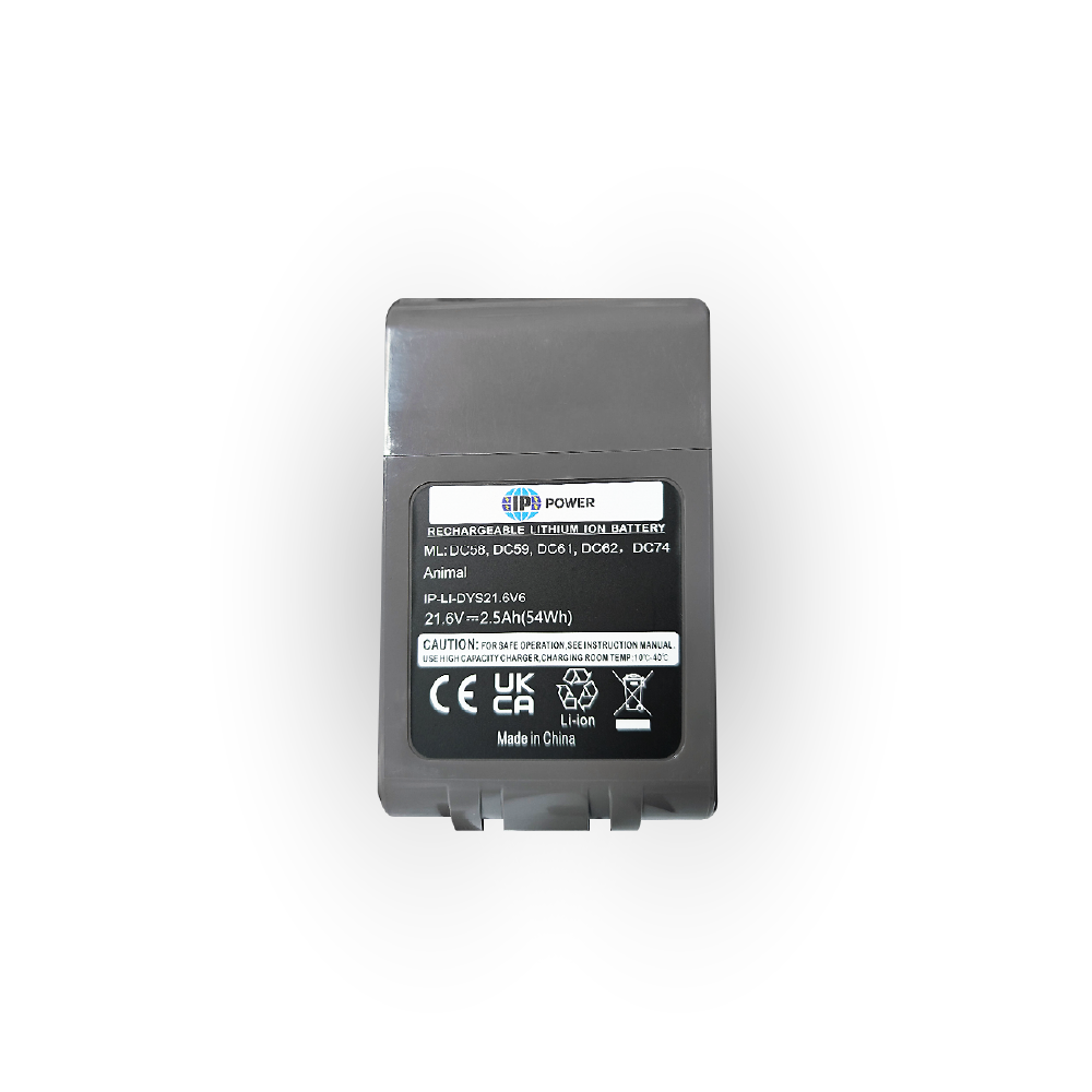 IP Power 21.6V 2.5Ah V6 Rechargeable Li-Ion Battery - Replacement for DC58, DC59, DC61, DC62, DC74 Animal Dyson