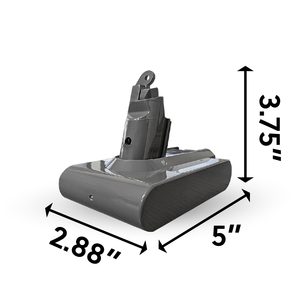 IP Power 21.6V 2.5Ah V6 Rechargeable Li-Ion Battery - Replacement for DC58, DC59, DC61, DC62, DC74 Animal Dyson
