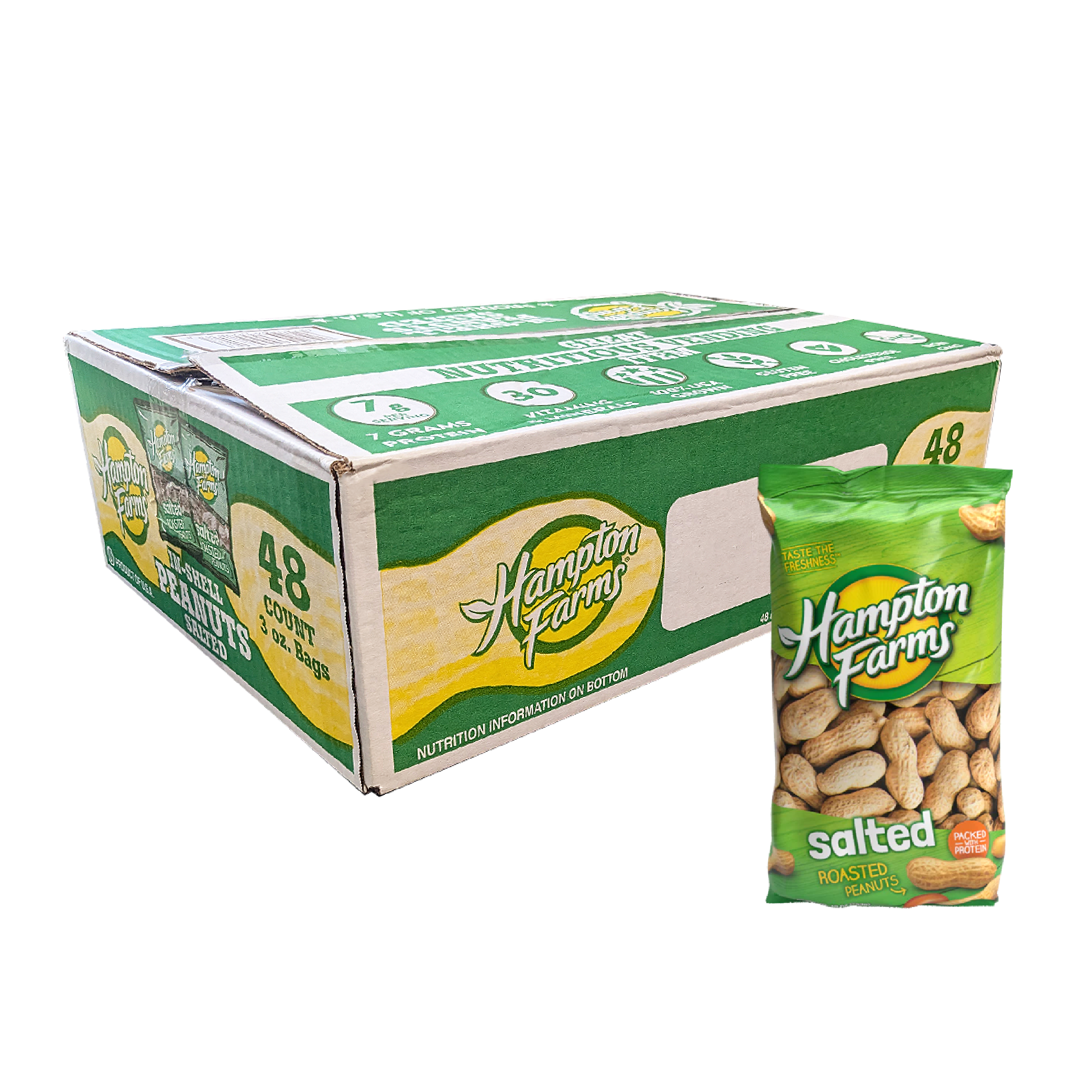 Salted Roasted Peanuts – 48 x 3oz Bags