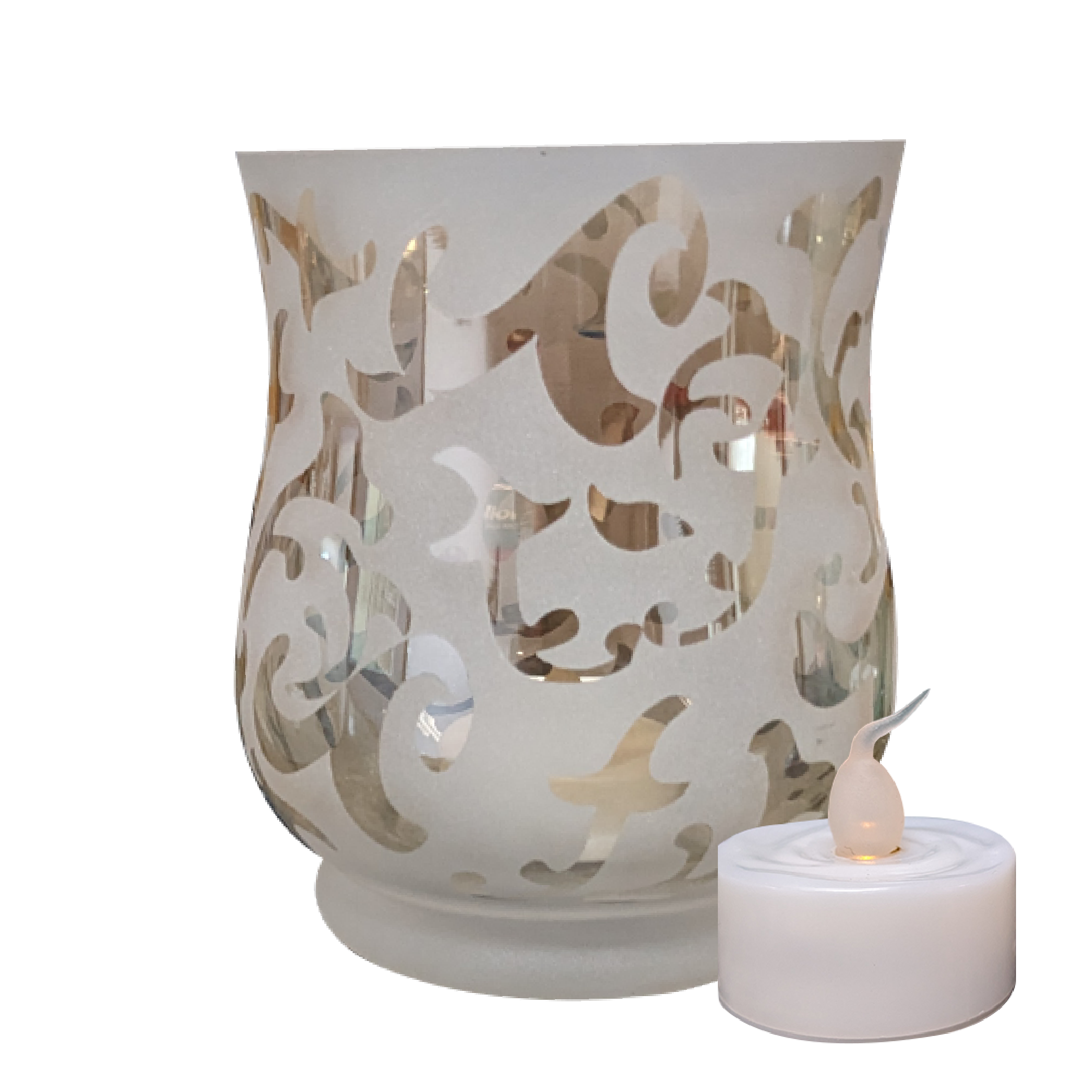 Flameless Candle Votive Glass Vase Single
