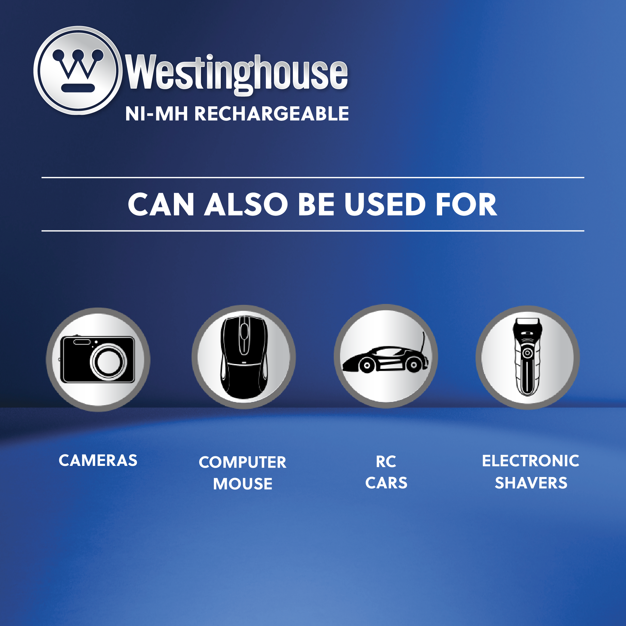 Westinghouse AA Ni-Mh Rechargeable Batteries 800 Blister Pack of 4