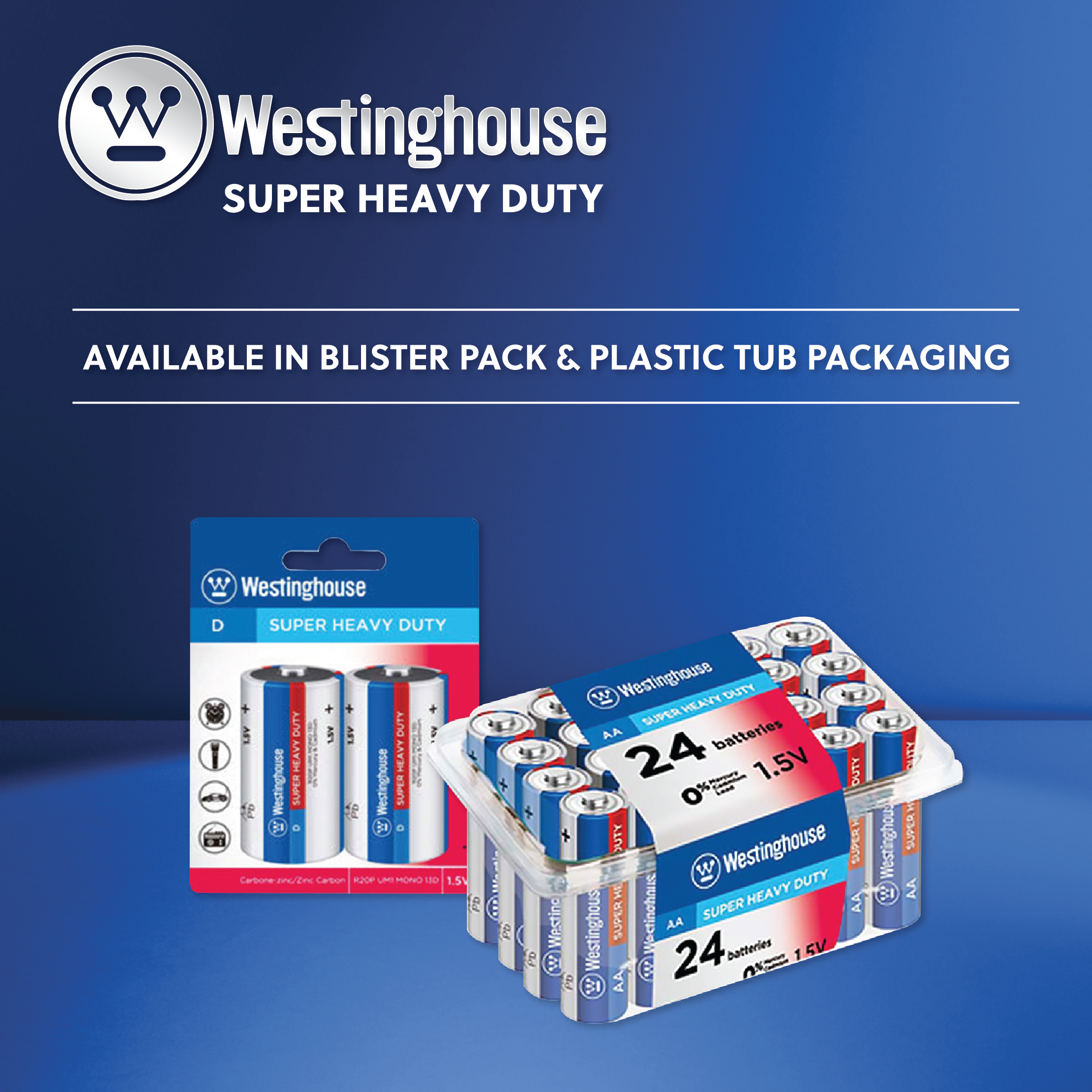 Westinghouse C Super Heavy Duty 2pk