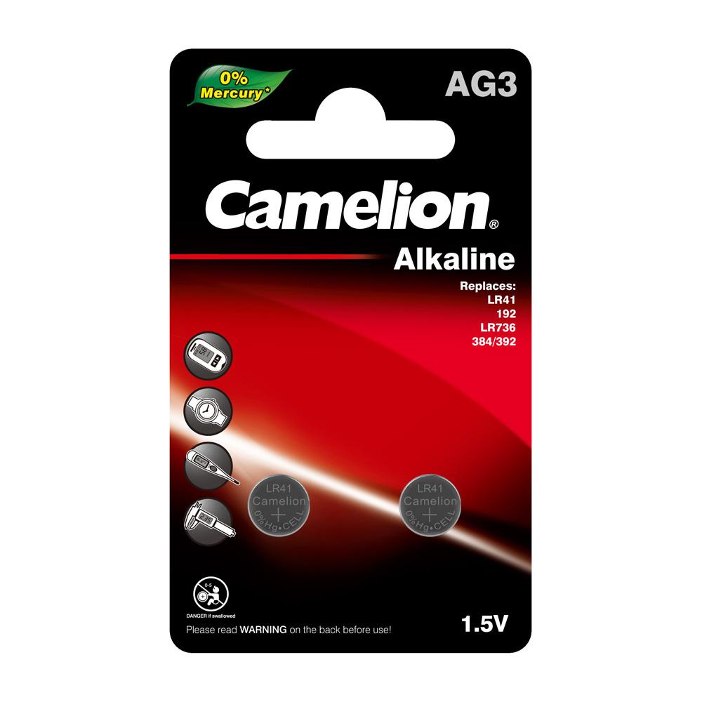 10 Camelion AG3 / LR41 / 192 / 392 pile bouton longue durée de vie (date  d'expiration marqué) : : High-Tech