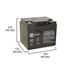IP POWER IP12350-NB 12 Volt 35 Amp, Sealed Lead Acid Rechargeable Battery