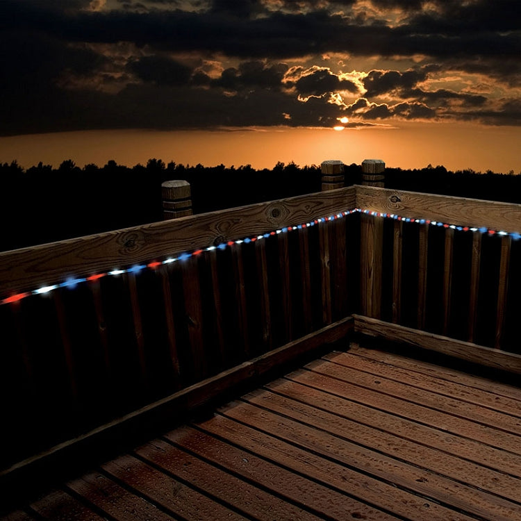 100 LED Solar Rope Light- Red, White & Blue – Batteries 4 Stores