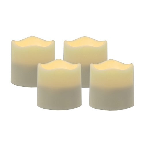 Flameless LED Tea Light Candles with Timer - Set of 4