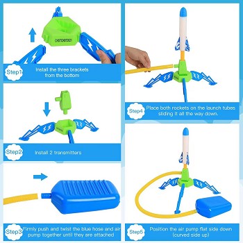 Flying Toy Rocket Kit 4-Pack